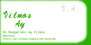 vilmos ay business card